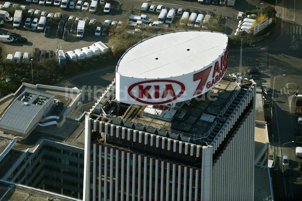 Luftbild Saint Denis Kia Werbung Am Dach Des Hochhaus