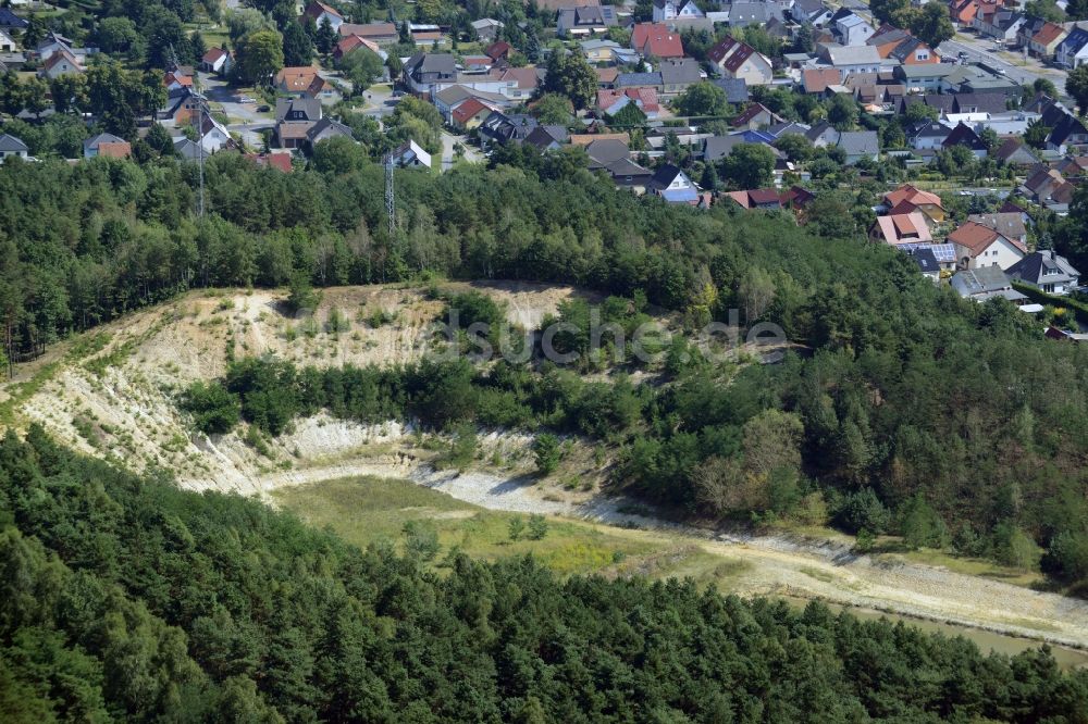 Luftbild Eisenhüttenstadt - Kies- Tagebau an den Diehloer Höhen in Eisenhüttenstadt im Bundesland Brandenburg