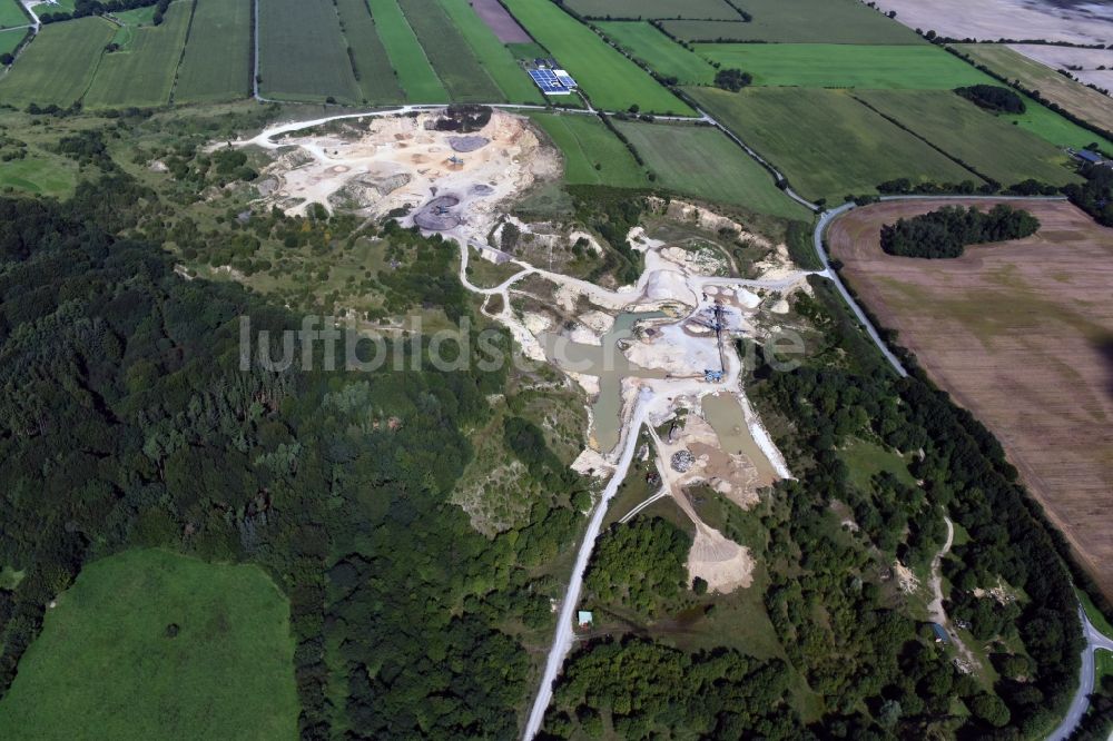 Luftbild Oeversee - Kies- Tagebau in Oeversee im Bundesland Schleswig-Holstein