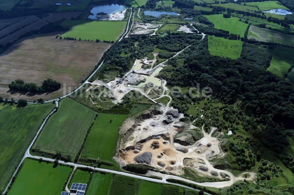 Luftbild Oeversee - Kies- Tagebau in Oeversee im Bundesland Schleswig-Holstein