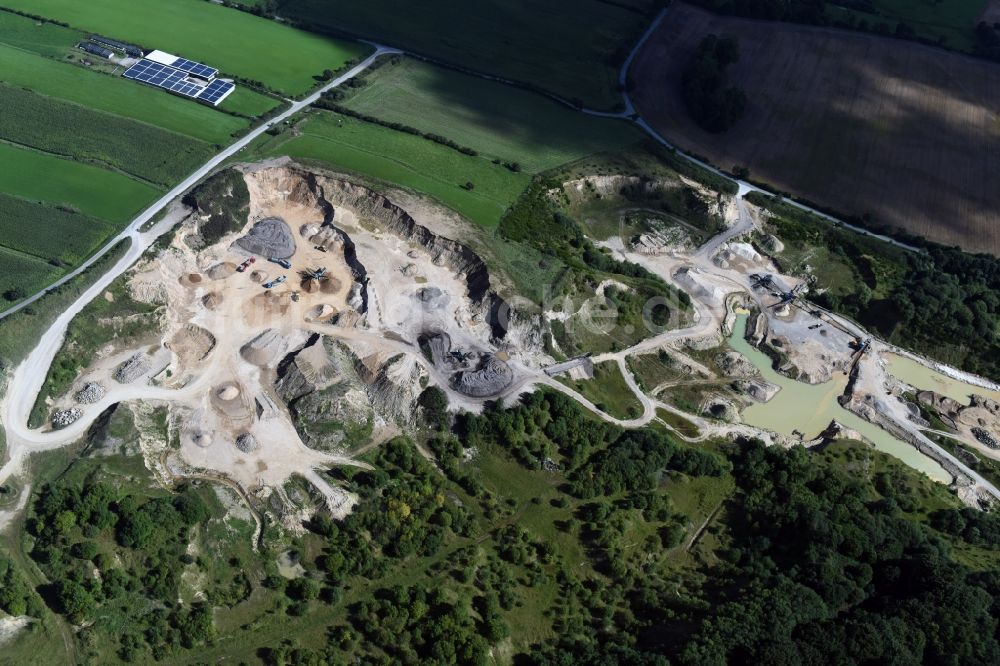 Luftbild Oeversee - Kies- Tagebau in Oeversee im Bundesland Schleswig-Holstein