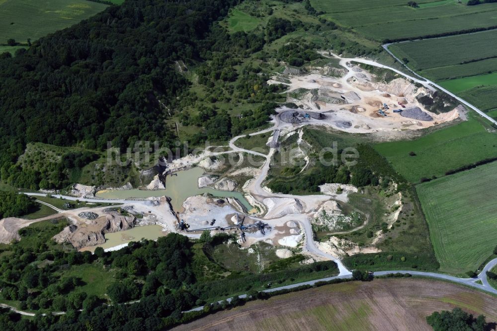 Luftaufnahme Oeversee - Kies- Tagebau in Oeversee im Bundesland Schleswig-Holstein