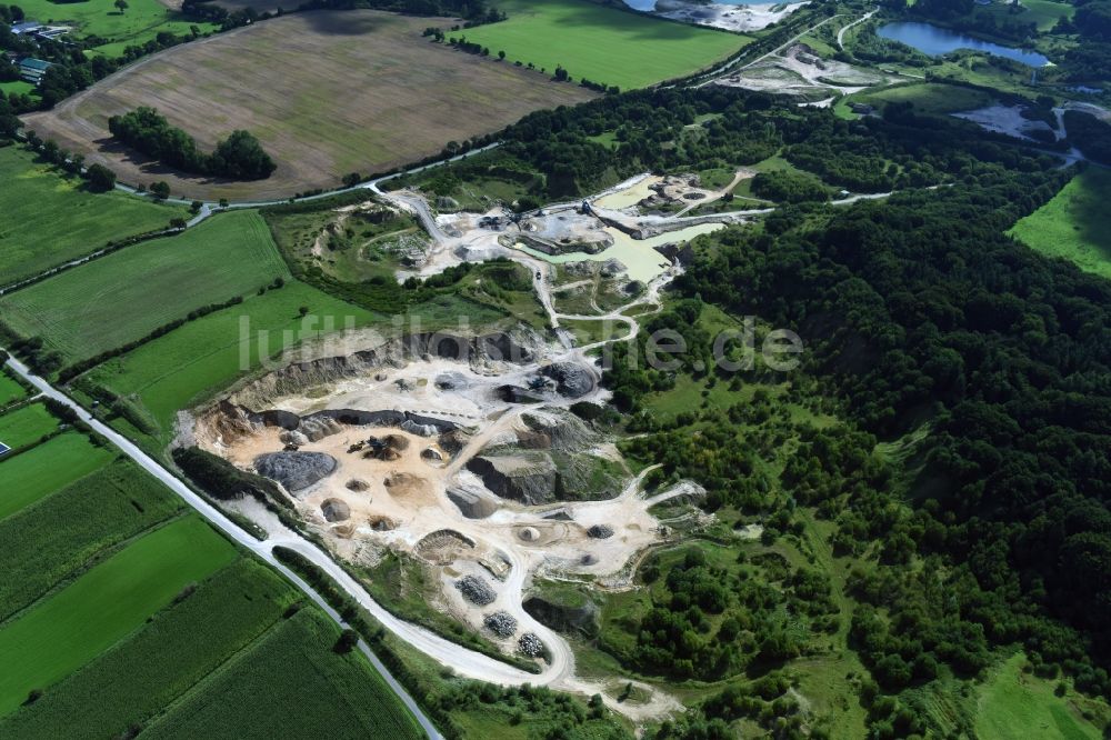 Luftbild Oeversee - Kies- Tagebau in Oeversee im Bundesland Schleswig-Holstein