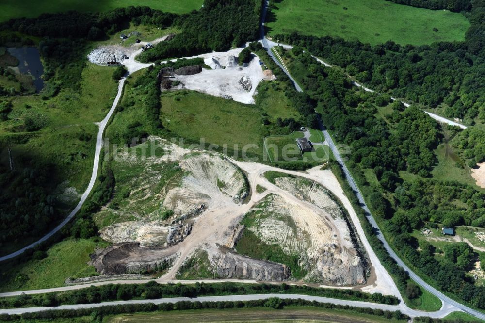 Oeversee von oben - Kies- Tagebau in Oeversee im Bundesland Schleswig-Holstein