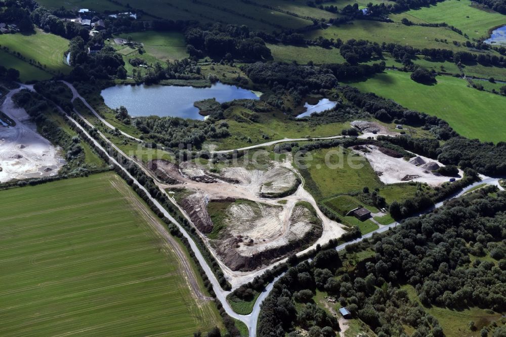 Luftbild Oeversee - Kies- Tagebau in Oeversee im Bundesland Schleswig-Holstein