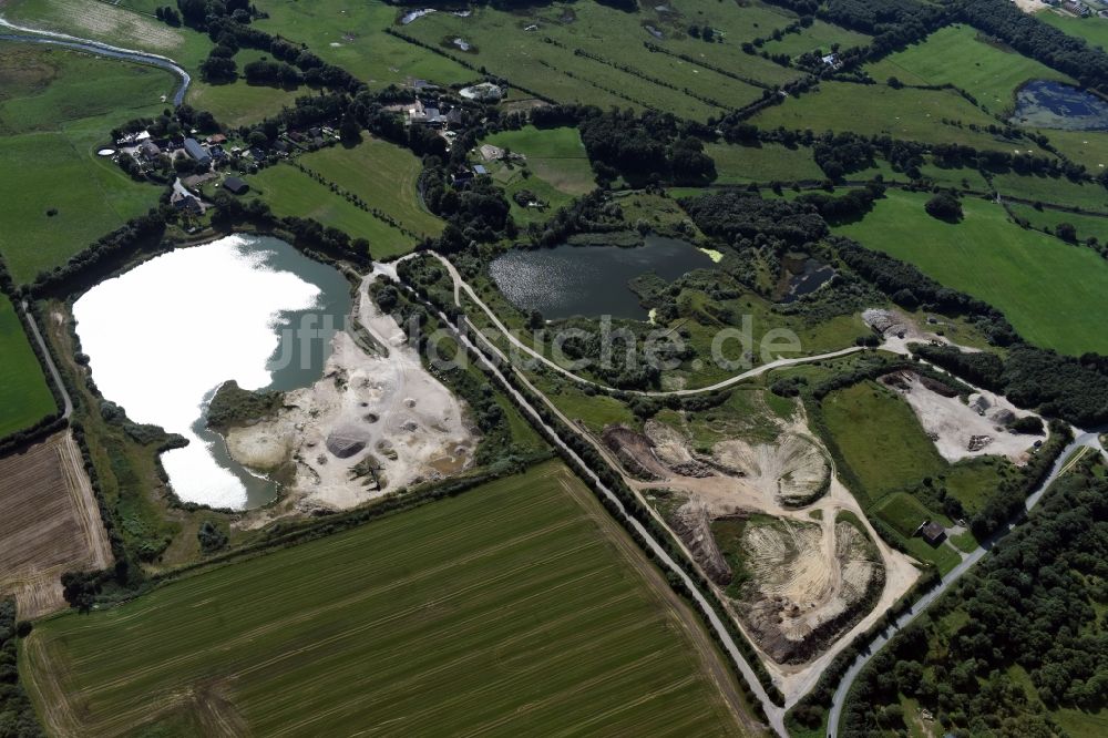 Luftbild Oeversee - Kies- Tagebau in Oeversee im Bundesland Schleswig-Holstein