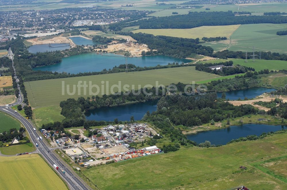 Pulheim von oben - Kies- Tagebau Pulheimer See in Pulheim im Bundesland Nordrhein-Westfalen, Deutschland