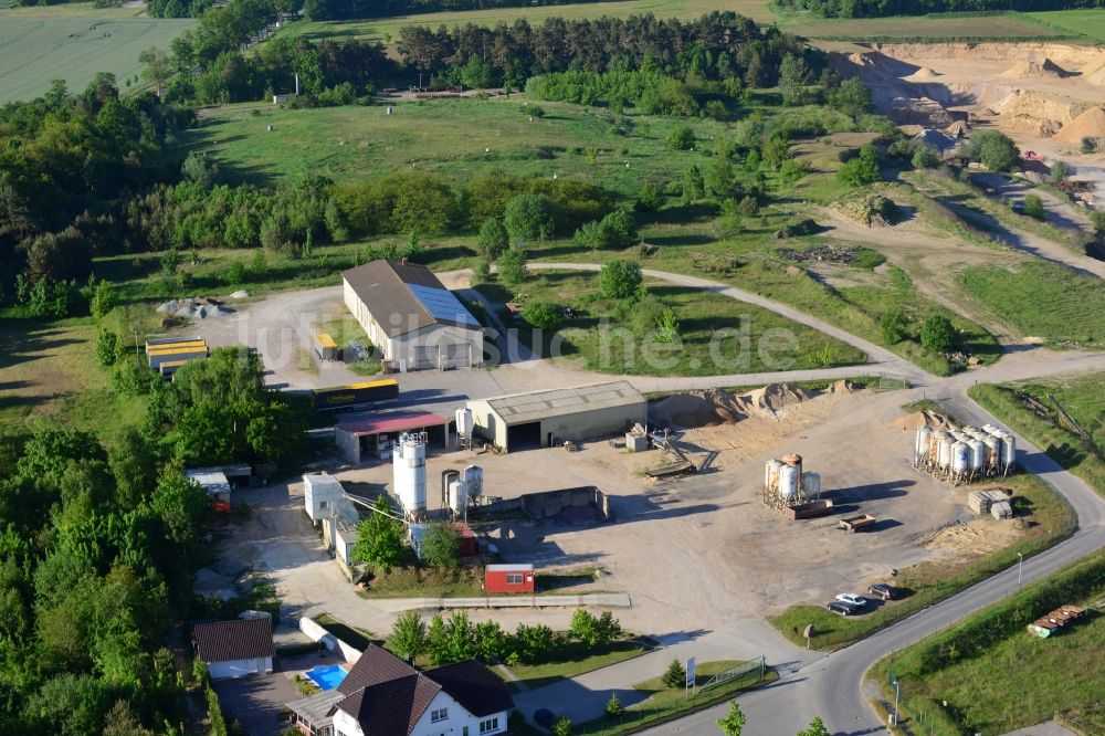 Scharfenberg von oben - Kies- Tagebau in Scharfenberg im Bundesland Brandenburg