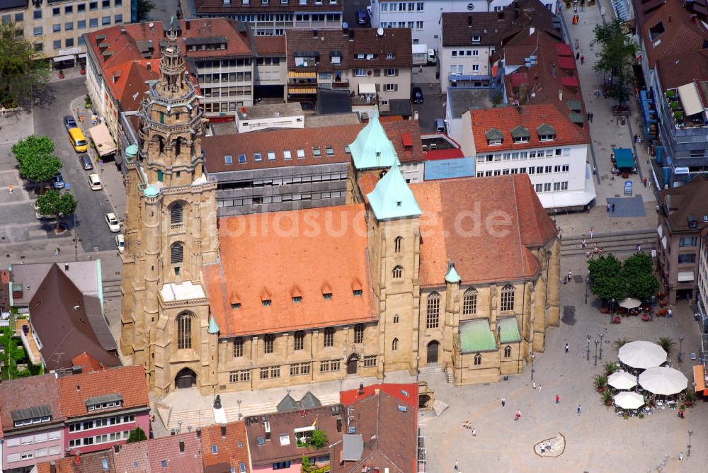 Luftaufnahme Heilbronn - Kilianskirche in Heilbronn