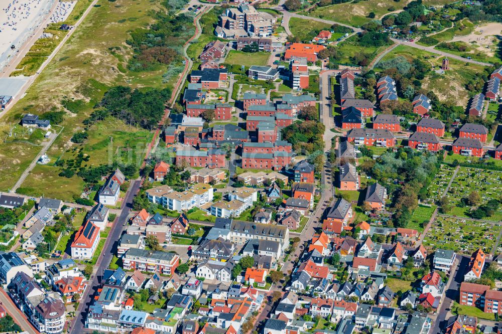 Norderney von oben - Kinder und Jugend Klinik für Atemwegserkrankungen Seeklinik Norderney auf der Insel Norderney im Bundesland Niedersachsen, Deutschland