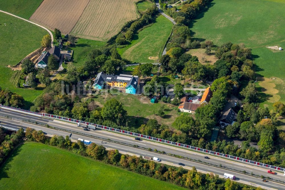 Witten von oben - Kinder- Wohnheim - Gebäude Christopherus-Haus e. V. in Witten im Bundesland Nordrhein-Westfalen, Deutschland