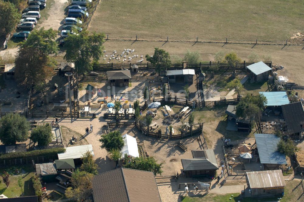 Ribbeck aus der Vogelperspektive: Kinderbauernhof Marienhof an der Marienhofstraße in Ribbeck