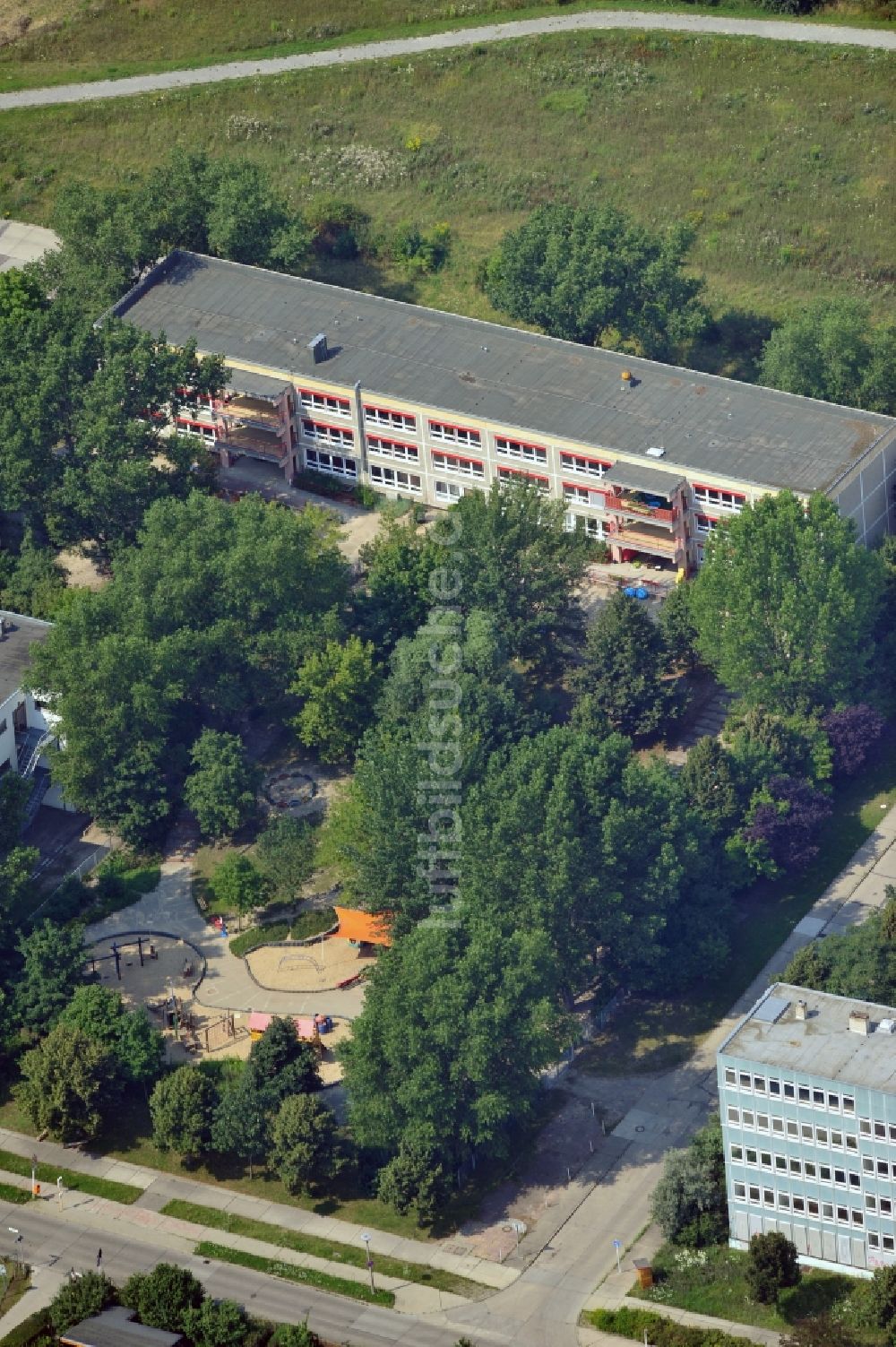 Luftaufnahme Berlin - Kindergarten zu den Seen in Berlin-Mahlsdorf