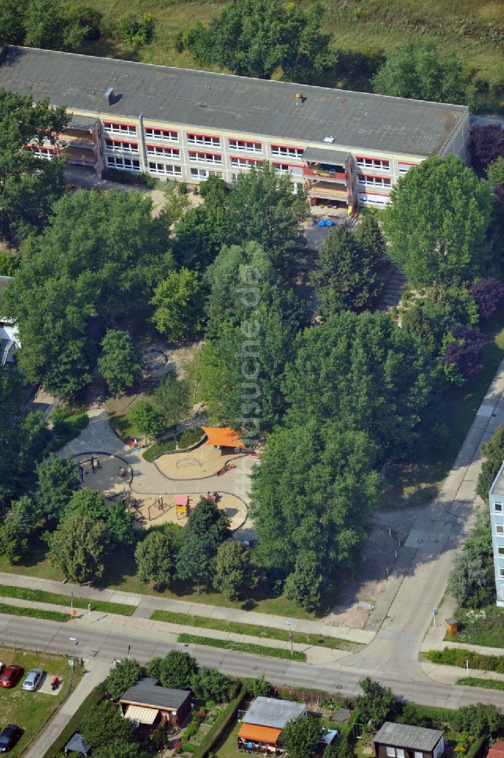 Luftaufnahme Berlin - Kindergarten zu den Seen in Berlin-Mahlsdorf