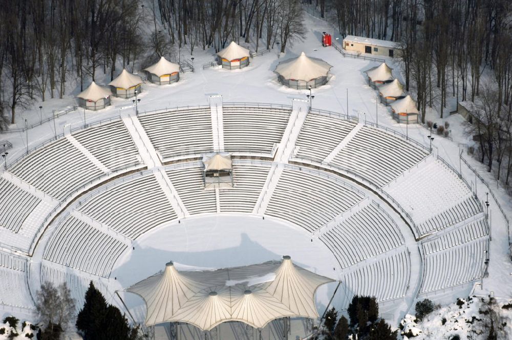 Berlin aus der Vogelperspektive: Kindl-Bühne / stage in Berlin-Köpenick im Winter