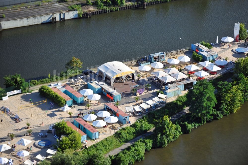 Luftaufnahme Offenbach - King Kamehameha BEACH Club in Offenbach im Bundesland Hessen