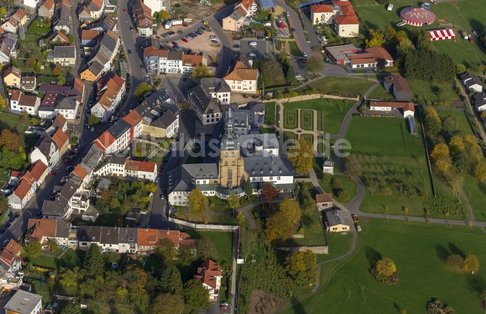 Luftbild Tholey - Kirche und Benediktinerabtei Tholey im Bundesland Saarland