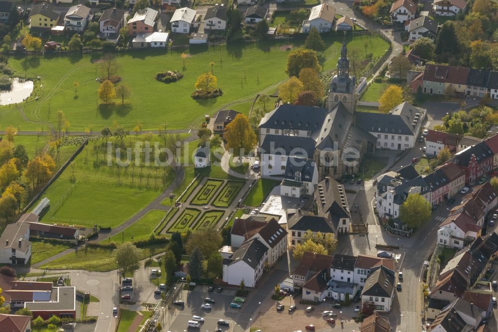 Luftbild Tholey - Kirche und Benediktinerabtei Tholey im Bundesland Saarland