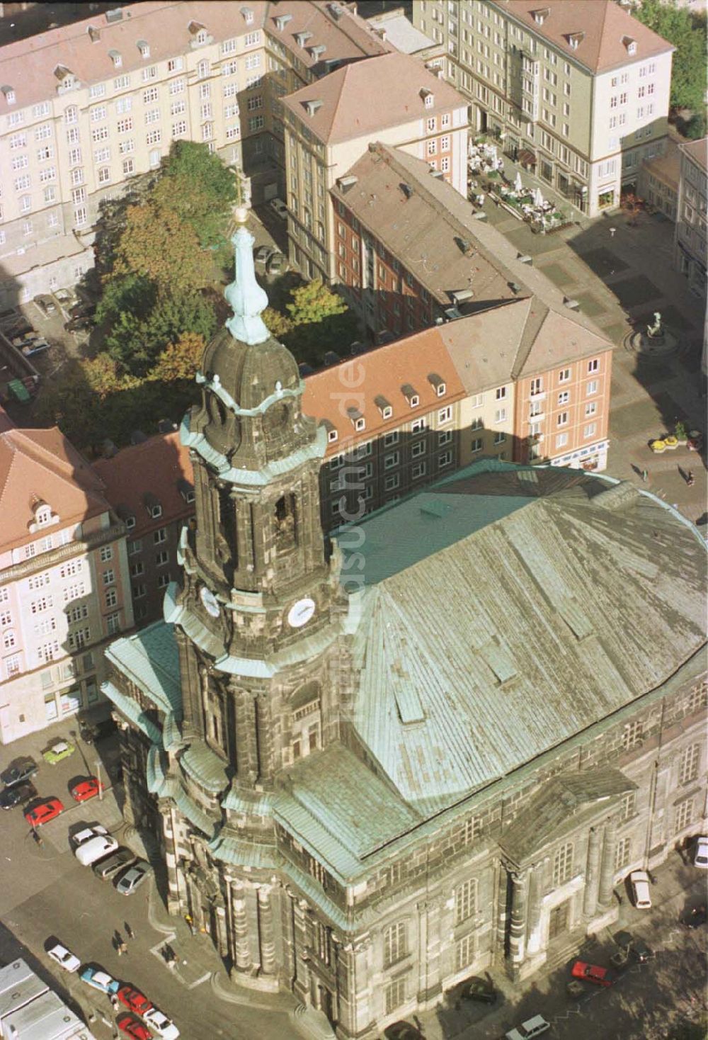 Luftbild Dresden - Kirche in der Dresdner Altstadt