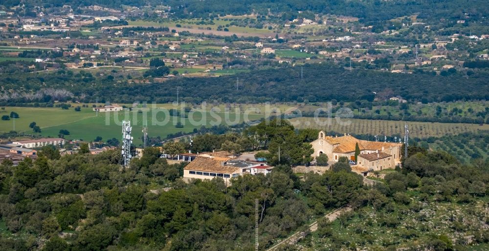 Luftbild Inca - Kirche Ermita Santa Magdalena in Inca in Balearische Insel Mallorca, Spanien