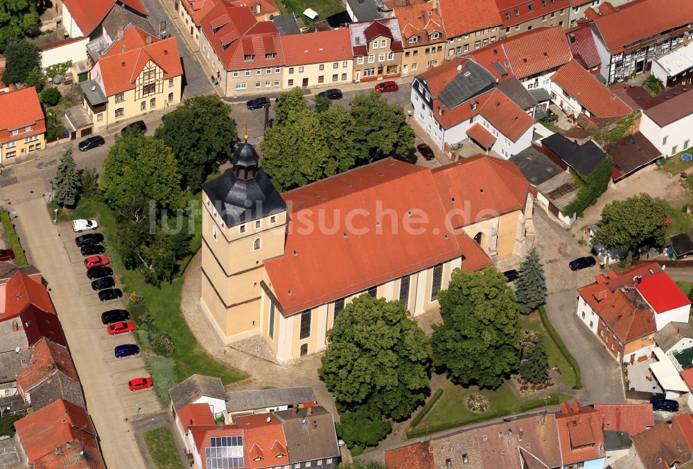 Luftaufnahme Greußen - Kirche in Greußen im Bundesland Thüringen