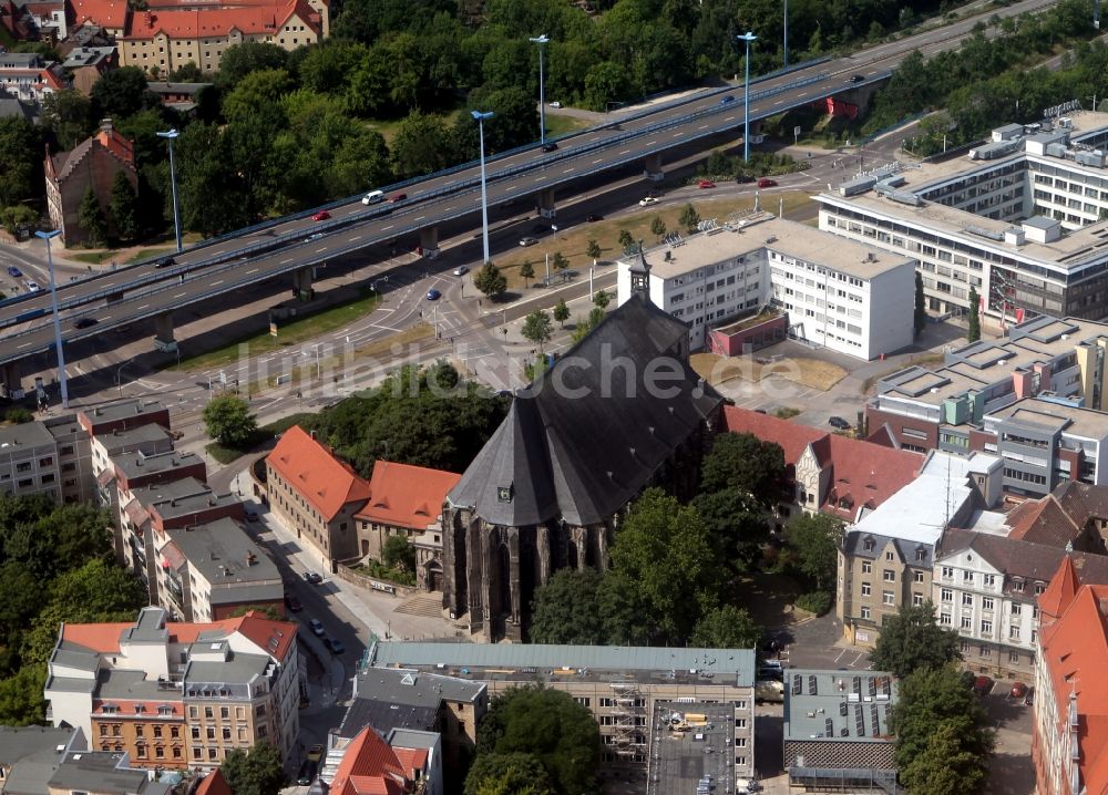 Luftaufnahme Halle / Saale - Kirche am Hallorenring in Halle in Sachsen-Anhalt