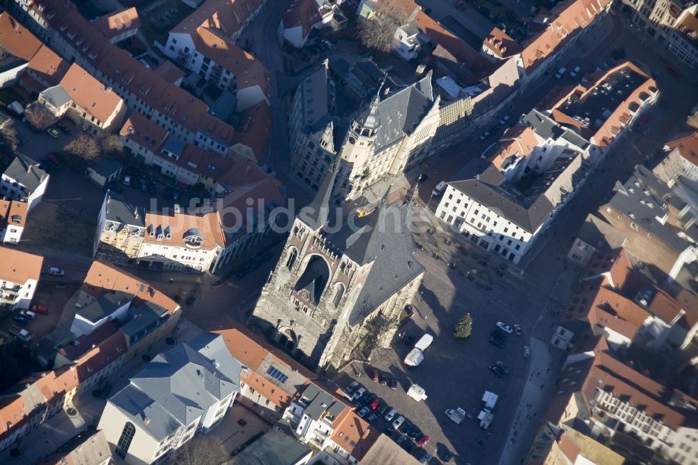 Köthen aus der Vogelperspektive: Kirche St-Jakob in Köthen im Bundesland Sachsen-Anhalt