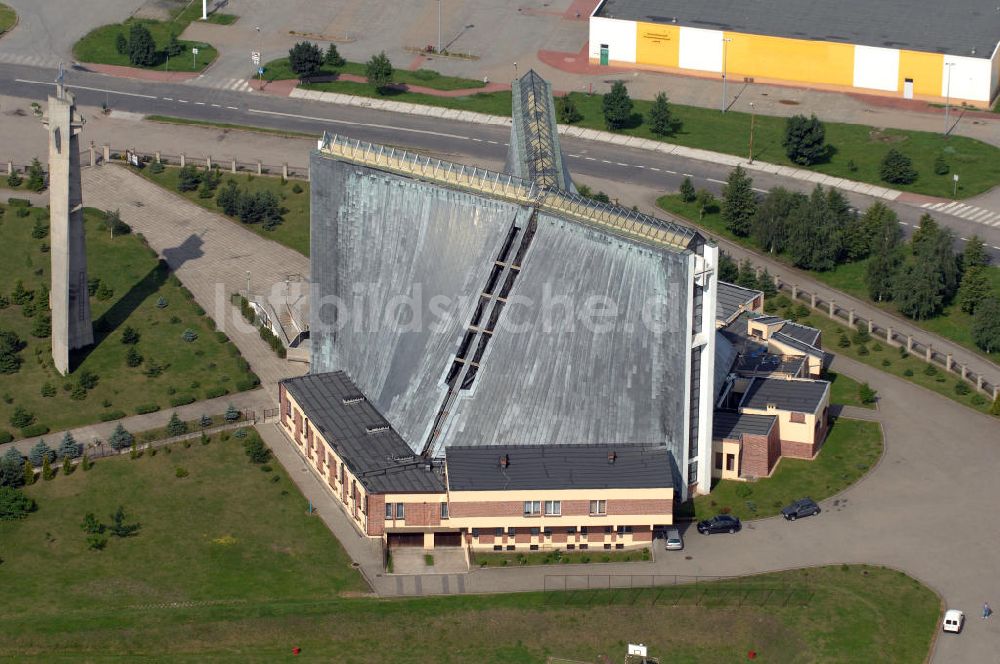 Zgorzelec von oben - Kirche Josef der Arbeiter in Zgorzelec