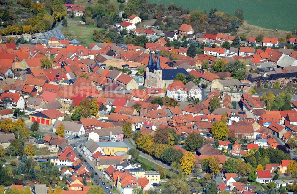 Luftbild Halberstadt - Kirche St. Martini in der Altstadt von Halberstadt im Bundesland Sachsen-Anhalt