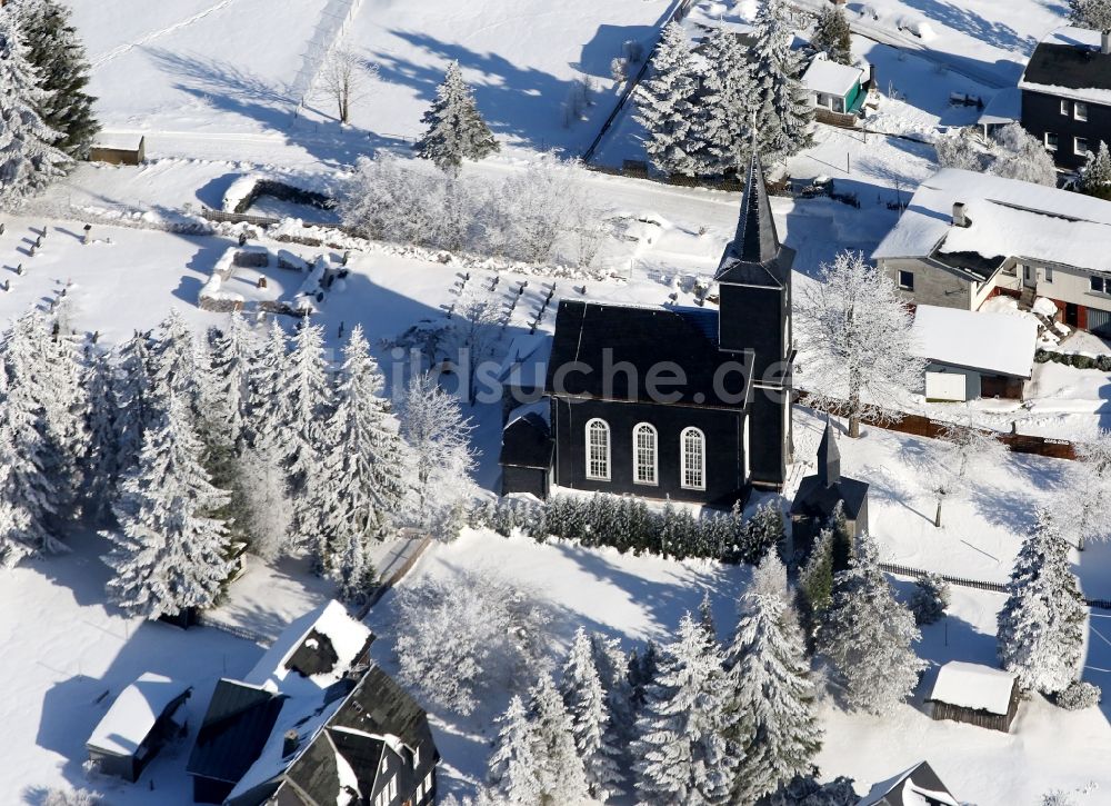 Luftaufnahme Masserberg - Kirche in Masserberg im Bundesland Thüringen