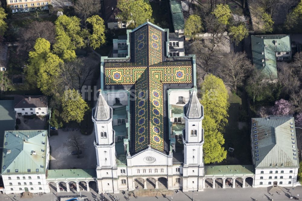 Luftbild München - Kirche Sankt Ludwig in München im Bundesland Bayern