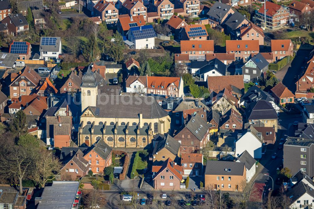 Luftaufnahme Bork - Kirche St. Stephanus in Bork im Bundesland Nordrhein-Westfalen, Deutschland