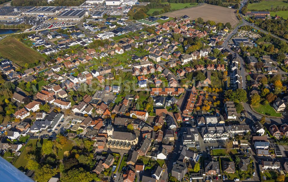 Bork aus der Vogelperspektive: Kirche St. Stephanus in Bork im Bundesland Nordrhein-Westfalen, Deutschland