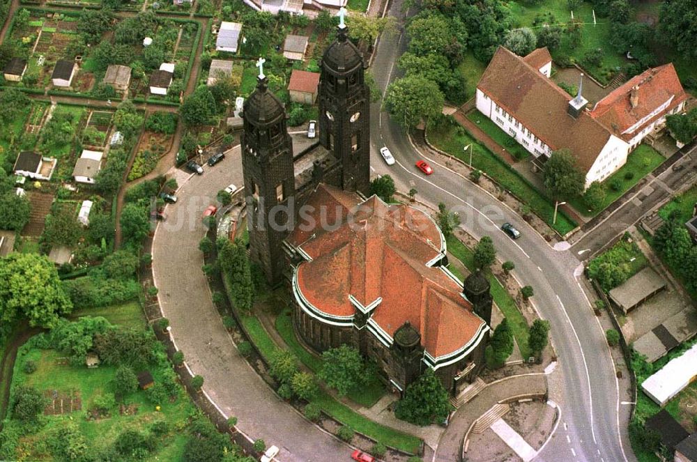 Luftbild Dresden - Kirche Strehlen