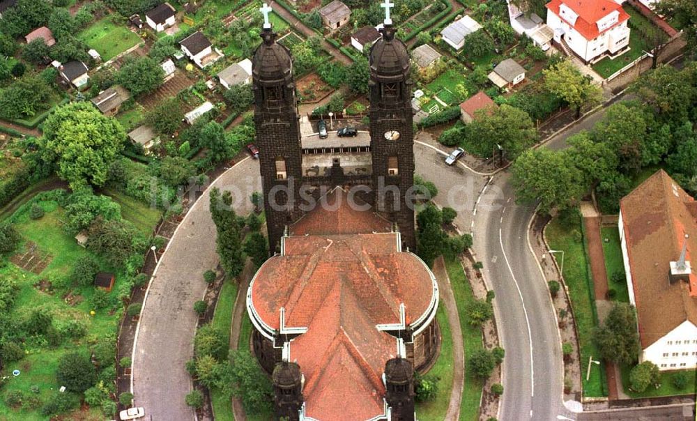 Dresden von oben - Kirche Strehlen