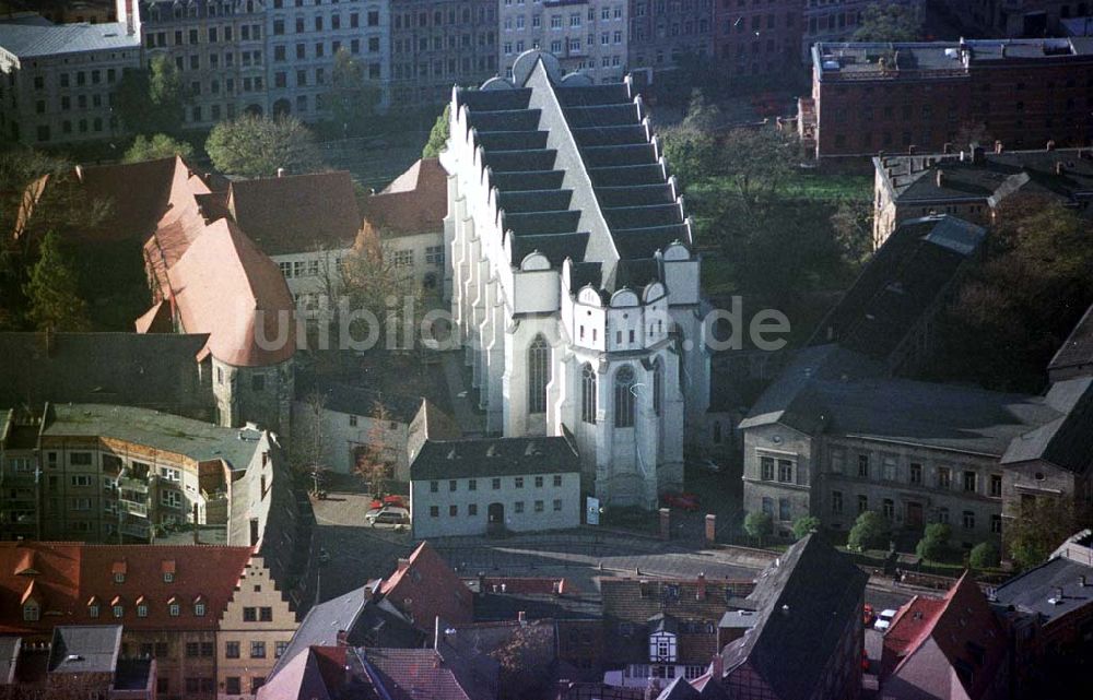 Halle / Saale von oben - Kirchenbau in Halle an der Saale