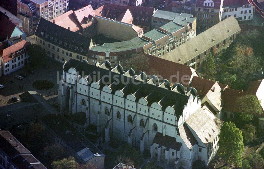 Halle / Saale von oben - Kirchenbau in Halle an der Saale