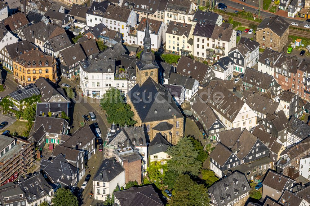 Luftbild Langenberg - Kirchengebäude Alte Kirche in Langenberg im Bundesland Nordrhein-Westfalen, Deutschland