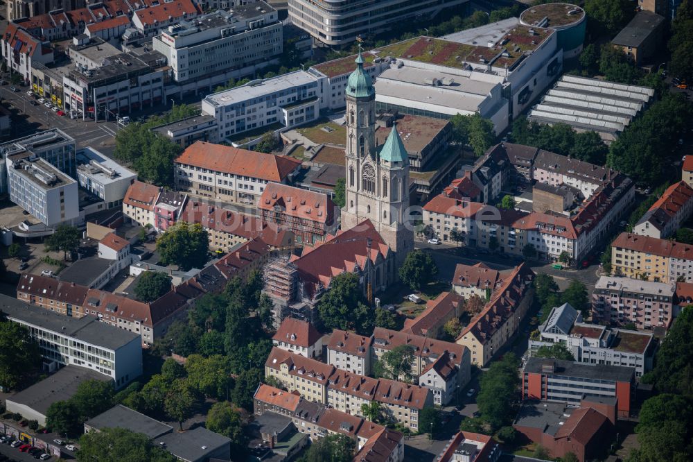 Braunschweig aus der Vogelperspektive: Kirchengebäude St. Andreaskirche in Braunschweig im Bundesland Niedersachsen, Deutschland