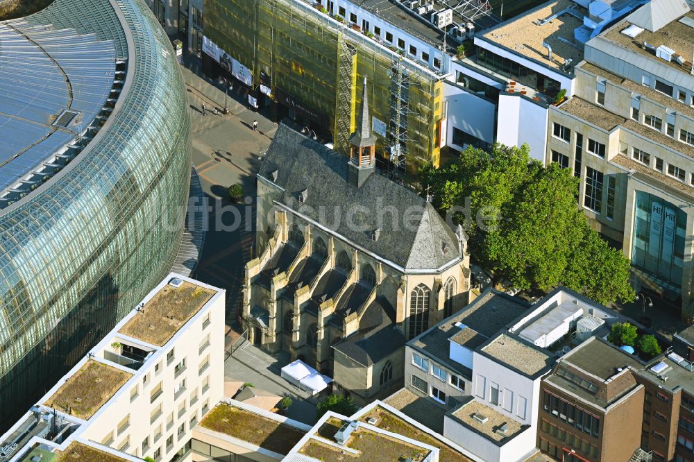 Luftaufnahme Köln - Kirchengebäude Antoniterkirche in Köln im Bundesland Nordrhein-Westfalen, Deutschland