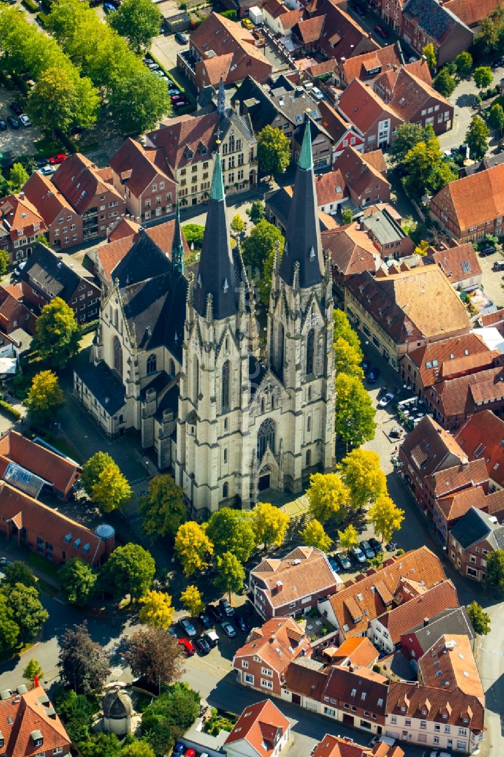 Luftbild Billerbeck - Kirchengebäude in Billerbeck im Bundesland Nordrhein-Westfalen