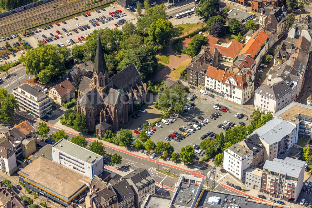 Dortmund aus der Vogelperspektive: Kirchengebäude St. Clara. in Dortmund im Bundesland Nordrhein-Westfalen, Deutschland