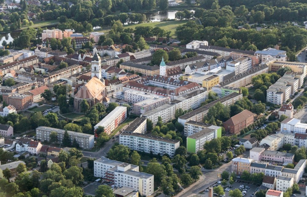 Fürstenwalde/Spree aus der Vogelperspektive: Kirchengebäude Dom St. Marien in Fürstenwalde/Spree im Bundesland Brandenburg