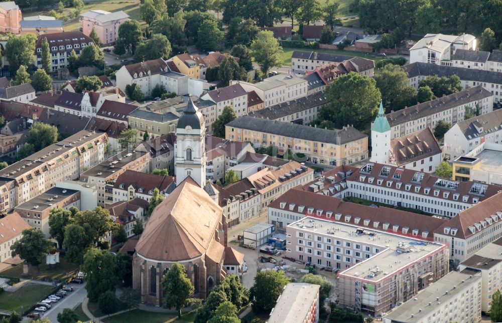 Luftbild Fürstenwalde/Spree - Kirchengebäude Dom St. Marien in Fürstenwalde/Spree im Bundesland Brandenburg