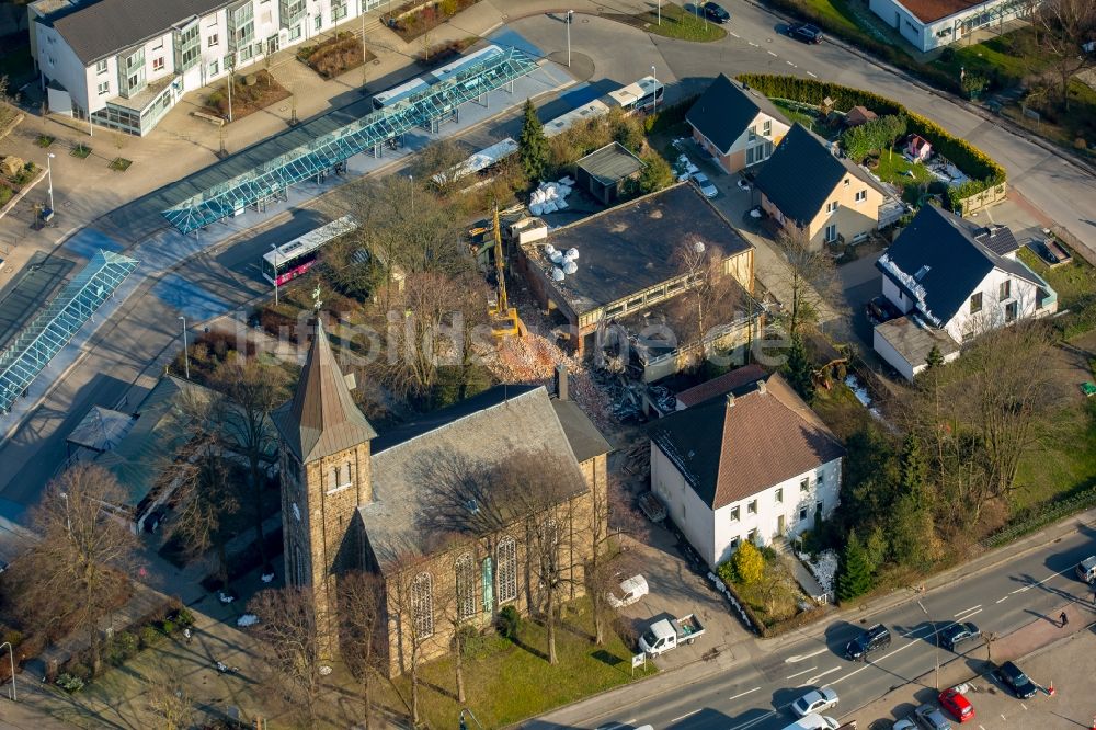 Luftaufnahme Hasslinghausen - Kirchengebäude der Ev.Kirche in Hasslinghausen im Bundesland Nordrhein-Westfalen