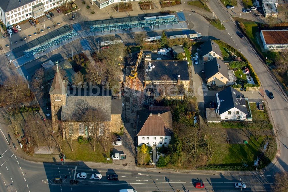 Luftbild Hasslinghausen - Kirchengebäude der Ev.Kirche in Hasslinghausen im Bundesland Nordrhein-Westfalen