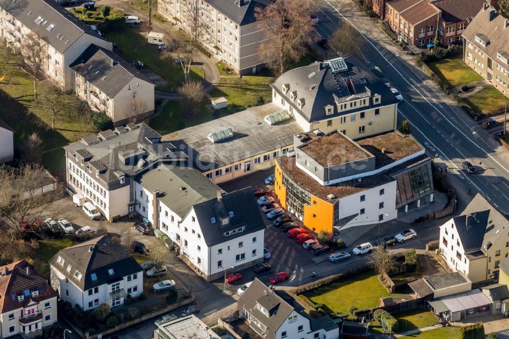 Luftbild Witten - Kirchengebäude der Freie evangelische Gemeinde Witten an der am Goltenkamp in Witten im Bundesland Nordrhein-Westfalen, Deutschland