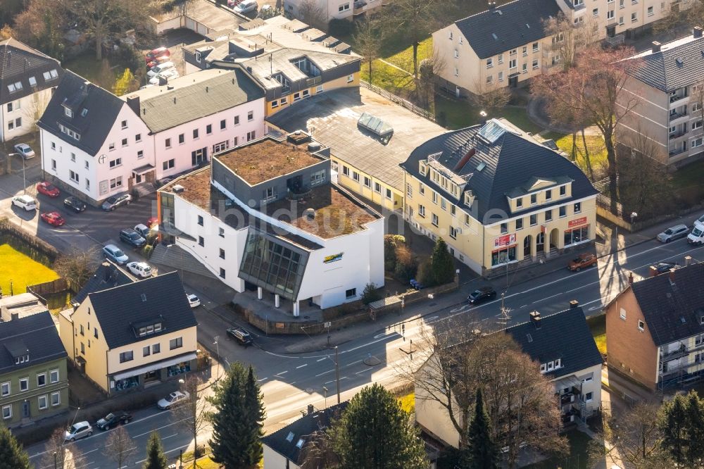 Luftaufnahme Witten - Kirchengebäude der Freie evangelische Gemeinde Witten an der am Goltenkamp in Witten im Bundesland Nordrhein-Westfalen, Deutschland