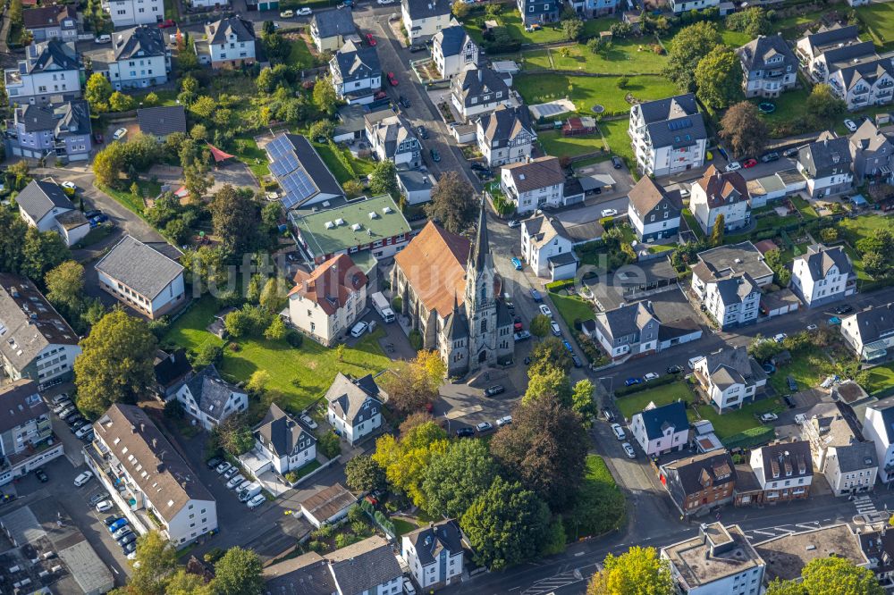 Luftbild Geisweid - Kirchengebäude in Geisweid im Bundesland Nordrhein-Westfalen, Deutschland