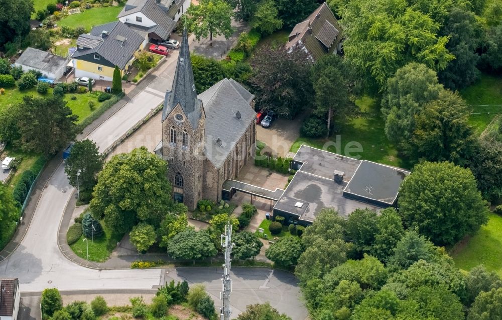 Luftaufnahme Gevelsberg - Kirchengebäude in Gevelsberg im Bundesland Nordrhein-Westfalen - NRW, Deutschland